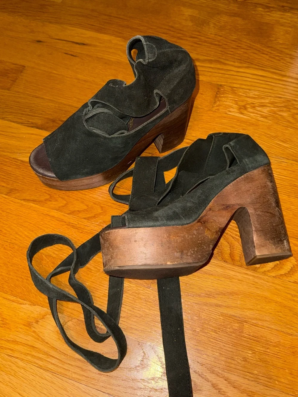 Free people Wrap Platform Sandals - Black